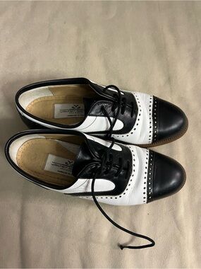 ⛳️🇮🇹 Walter Genuin Golf & Dress Italian Leather Saddle Golf Shoes 8B